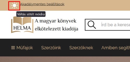 Sötét mód ikonja